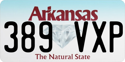 AR license plate 389VXP