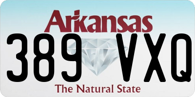 AR license plate 389VXQ