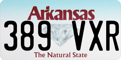 AR license plate 389VXR
