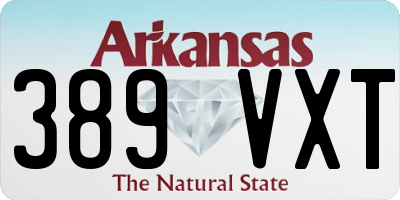 AR license plate 389VXT