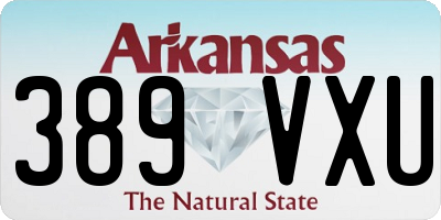 AR license plate 389VXU
