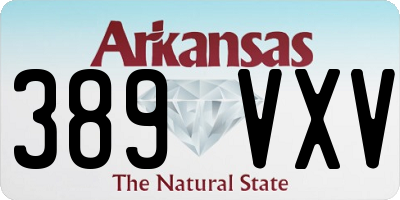 AR license plate 389VXV