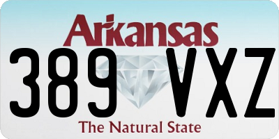 AR license plate 389VXZ