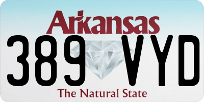 AR license plate 389VYD