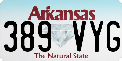 AR license plate 389VYG