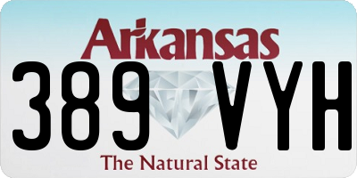 AR license plate 389VYH