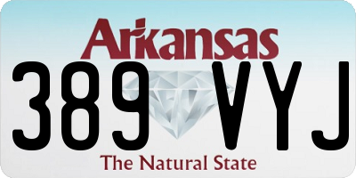 AR license plate 389VYJ