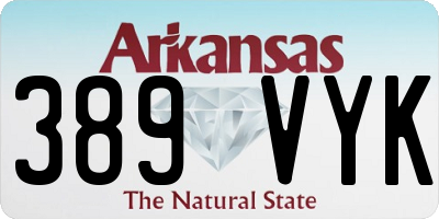 AR license plate 389VYK