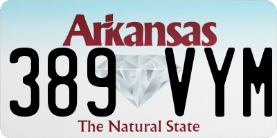 AR license plate 389VYM