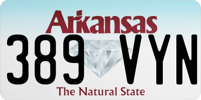 AR license plate 389VYN