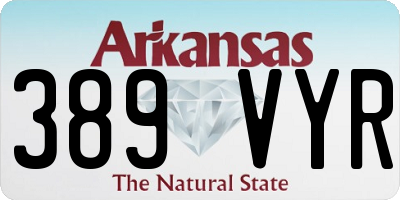 AR license plate 389VYR