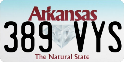 AR license plate 389VYS