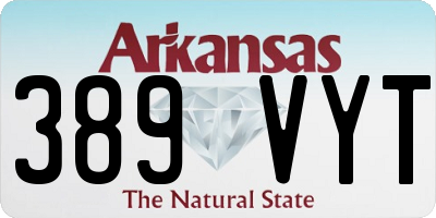 AR license plate 389VYT
