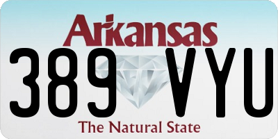 AR license plate 389VYU