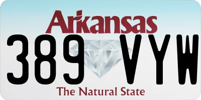 AR license plate 389VYW