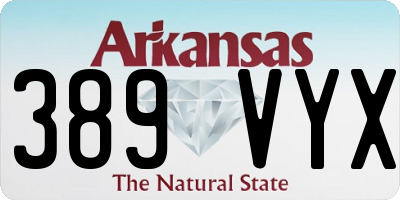 AR license plate 389VYX