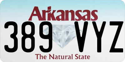 AR license plate 389VYZ