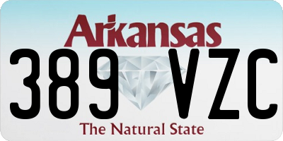 AR license plate 389VZC