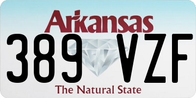 AR license plate 389VZF