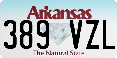 AR license plate 389VZL