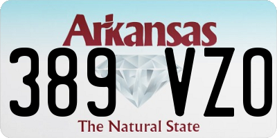 AR license plate 389VZO