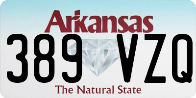 AR license plate 389VZQ