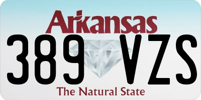 AR license plate 389VZS