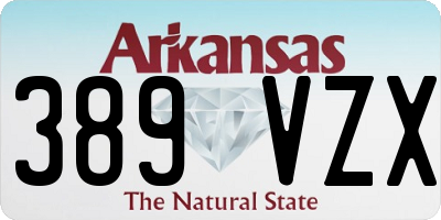 AR license plate 389VZX