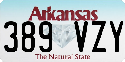 AR license plate 389VZY