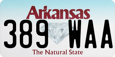 AR license plate 389WAA