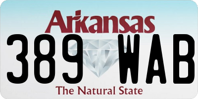 AR license plate 389WAB