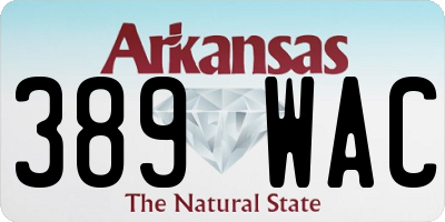 AR license plate 389WAC