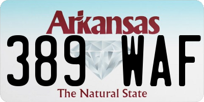 AR license plate 389WAF