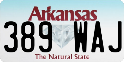 AR license plate 389WAJ