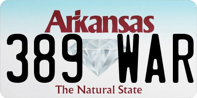 AR license plate 389WAR