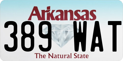AR license plate 389WAT