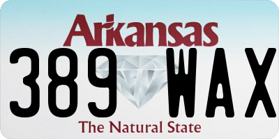 AR license plate 389WAX