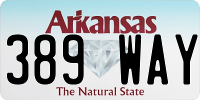 AR license plate 389WAY