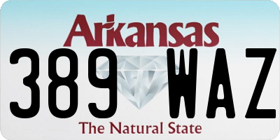 AR license plate 389WAZ