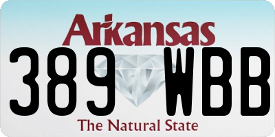 AR license plate 389WBB