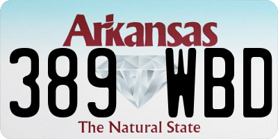 AR license plate 389WBD