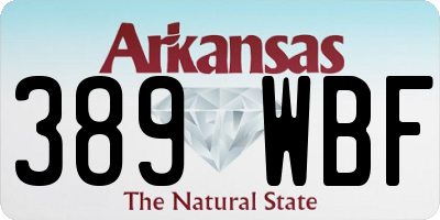 AR license plate 389WBF