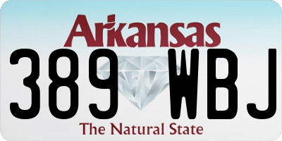 AR license plate 389WBJ