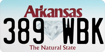 AR license plate 389WBK