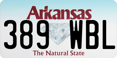 AR license plate 389WBL