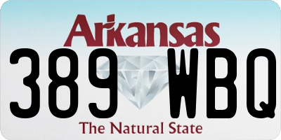 AR license plate 389WBQ