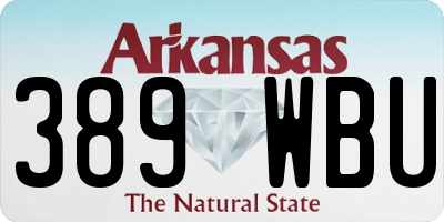 AR license plate 389WBU