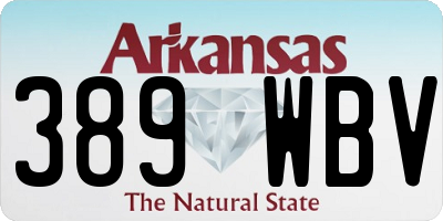 AR license plate 389WBV