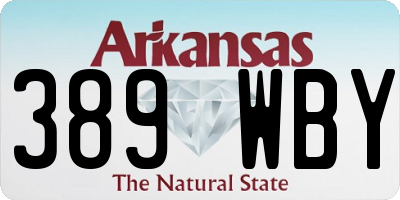 AR license plate 389WBY