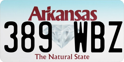 AR license plate 389WBZ